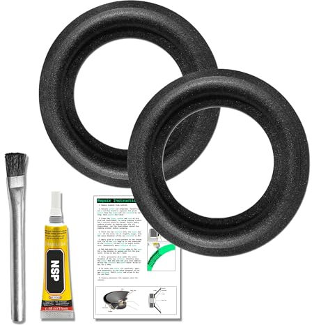 North Speaker Parts 4 Foam Woofer Speaker Light Surrounds Repair Kit Glue UK