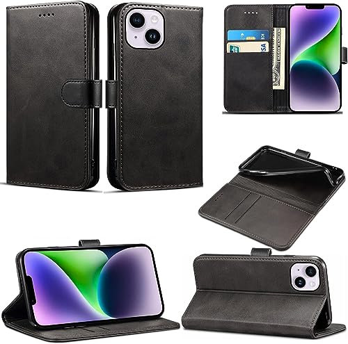 Case for Apple iPhone XR Phone PU Leather Flip Wallet Phone Stand Case Cover with Card Slot Holder and Magnetic Closure for Apple iPhone XR 6.1 inch (Black)