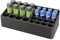 sciuU Batterie Aufbewahrung für 12 AA- und 16 AAA- Batterien, Batterie Desktop- / Wand- Aufbewahrungsbox Wandhalterung Organizer Batteriebox