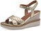 Tamaris Femme Damen 1-28351-44 Sandale cale, Doré Clair, 40 EU