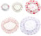sourcing map 5pcs Reusable Bowl Covers in 5Size, Elastic Cotton Fabric Dish Cover Washable Stretch Cloth Lids for Bread Proofing, Kitchen Food Storage, Leftover(Purple/Pink, Flower Stype)