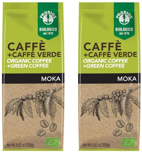 Probios Caffè Bio Con Caffè Verde - 250 g (Confezione da 2)