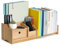 KIRIGEN Libreria in Legno Regolabile con Cassetto – Organizer da Scrivania Completamente Assemblato, Salvaspazio per Libri, Documenti e Riviste colore naturale