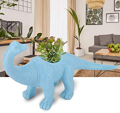 ZJchao Pot de Fleur de Dinosaure, Pot de Plante Succulente Animale, avec Création D'atmosphère Chaleureuse et Vive pour la Décoration de Jardin de Maison (Bleu Clair)