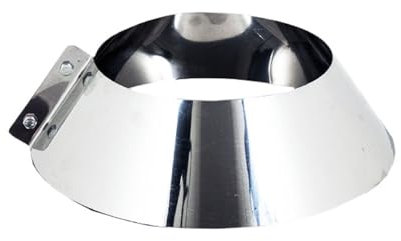 ALLINOX Scossalina Canna Fumaria Collare Conico Copriforo Acciaio INOX AISI 304 Rosone Faldale Camino (DIAMETRO 130)