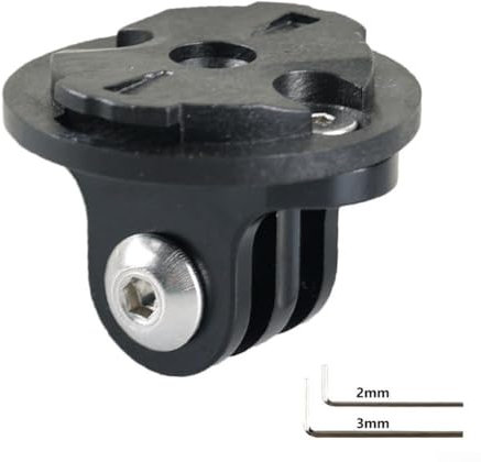 Práctico adaptador de montaje macho para cámara deportiva y para Garmin, mejora tu equipo de ciclismo (macho)
