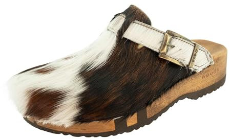 woody Herren Leon Clog, Fell Natur, 45 EU