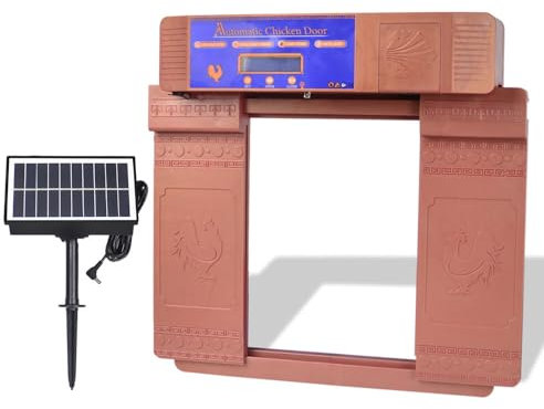 YASAKUE Porte De Poulailler Solaire Entièrement Automatique, Porte De Cage De Poulet Anti-Pincement Translation Bidirectionnelle Intelligente De Sensation De Lumière pour Poulet, Canard, Lapin