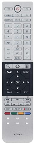 AULCMEET CT-90430 Ersatzfernbedienung Kompatibel mit Toshiba TV 32M6363DG 39L4331DG 40L6353D 50M8365DG 55L7453D 58M9363DG 65L9363DB
