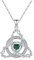 LOVANS keltischer knoten kette, keltischer schmuck damen, Kette für Damen, keltische Knoten Lebensblume Halskette, Mit Schmuckbox(Silber- Grüner Zirkonia)