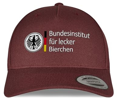 tshirtladen Snapback Bundesinstitut für lecker Bierchen – Lustiges Design für Herren, Bier Spruch mit Adler Stickerei, Trucker Style fürs Grillen, Vatertag, Feiern, Männer Party Outfit