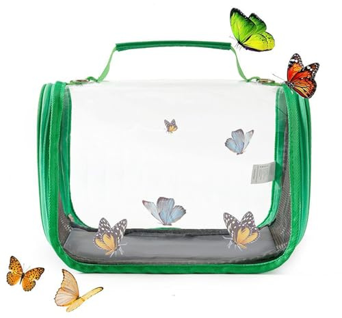 Fjärilshölje, transparent fjärilshem med handtag, vikbar och transparent observationslåda för vuxna och familj