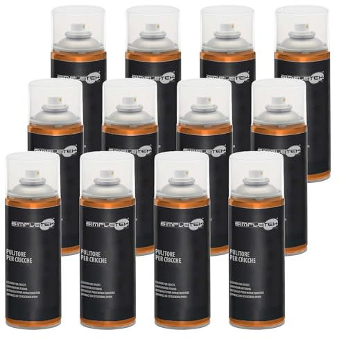 SIMPLETEK - 12x Bomboletta Spray Vernice Pulitore e Preparatore per Rivelazione Cricche Spaccature Saldatura 400 ml (12 pezzi)