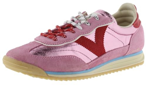victoria Sneaker-Sneaker Saturno Metall & Farbige & Veloursleder Einsätzen & Gezackte Sohle 1158111 für Damen ROSA 41
