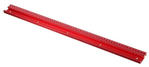MonoSora Gehrungsschiene aus Aluminiumlegierung, 45 T, mit Skala für Frästisch, Tischsägen und Bandsägen, 1 Stück, Rot