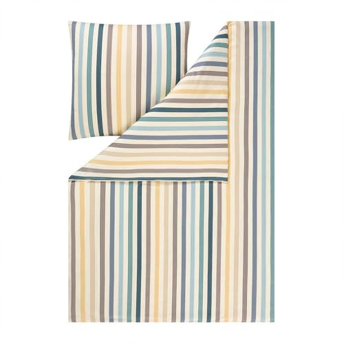 ESTELLA Bettwäsche Tavaro | Multicolor | 135x200 cm + 80x80 cm | bügelfreie Qualität | pflegeleicht & trocknerfest | ideale Vier-Jahreszeiten-Garnitur | 100% Baumwolle