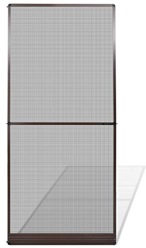 Festnight Insektenschutz Türvorhang Fliegennetz mit Scharnieren Mückenschutz für Balkontür Wohnzimmer Tür 100x215cm Braun