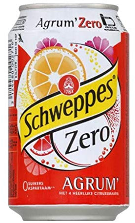 Schweppes Agrum Zero 33cl (lot de 3 packs de 24 soit 72 canettes)