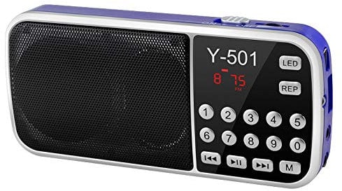 BW Y-501 FM Mini Radio Multi-función Tarjeta Altavoces Soporte TF Tarjeta e Iluminación para Familia