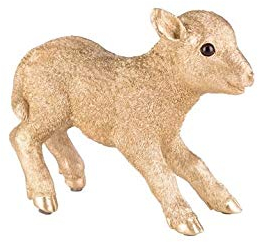 Gift Company Osterdeko Osterlamm Lamm Gold Größe S, Höhe 15 cm