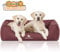 Knuffelwuff Orthopädisches Wasserabweisendes Hundebett Leon XL 105 x 75cm Rot