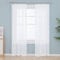 Deconovo Gardinen Transparent Vorhänge für Schiene mit Kräuselband Wohnzimmer Schlafzimmer, 229x140 cm(HöhexBreite), Weiß, 2er Set