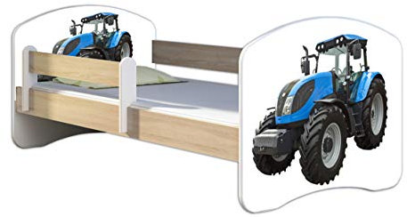 ACMA Lit Enfant Bébé TIROIR Matelas Gratuite CHÊNE Sonoma II (42 Tracteur, 140 x 70 cm)