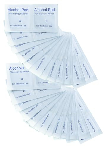 YNR 70% Alcohol Pre-Injection Isopropyl Wipes - Individually Wrapped First Aid Skin Cleaning Easy-Tear Sachet Wipes (20PCS)