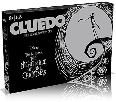 Winning Moves Nightmare Before Christmas Cluedo Board Game, Join Jack, Sally, Dr Finkelstein, Oogie Boogie to figure out who kidnapped Sandy Claws, gift for ages 8 plus