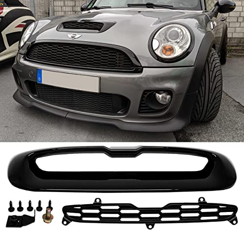 DM Autoteile Lufteinlass Lufthutze Schwarz Glänzend passt für Mini Cooper S R55 R56 R57 Haube