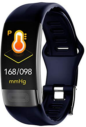 0.96 Color Screen Smart ECG Bracelet ECG+HRV IP67 Waterproof USB Fitness Tracker Heart Rate Blood Pressure Monitor, Counter, for Women Men (Color : Blue)