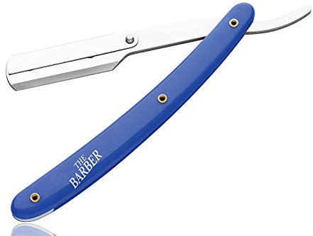 Rasiermesser, Englisch mit Wechselklinge, Blau