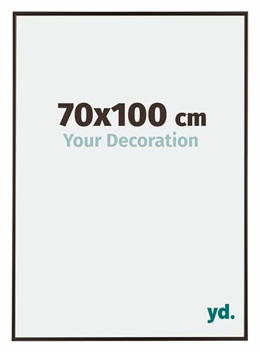 Your Decoration - Bilderrahmen 70x100 cm - Antrazit - Bilderrahmen aus Kunststoff mit Acrylglas - Antireflex - 70x100 Rahmen - Evry
