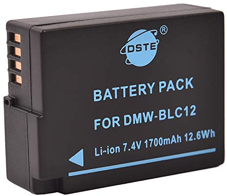 DMW-BLC12 DSTE Batterie de rechange compatible avec DMW-BLC12E et BP-DC12, Sigma BP-51, V-LUX4, Panasonic DMC GX8 G85 G7 FZ2000 FZ2500 FZ1000 FZ200 FZ300, Leica Q