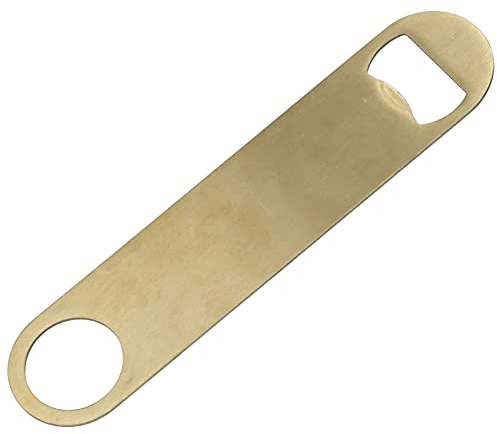 1 Stück Flaschenöffner, 18cm Edelstahl Barkeeper Bierflaschenöffner, Flacher Bottle Opener, Bieröffner Flasche für Küche Bar Restaurant, Geschenkideen (Goldfarben)