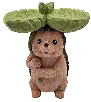 TSQZE Garten Vogeltränke Außendekoration Garten, Igel Statue Statue Retro Vogelbecken Garten Deko Vogelhäuschen Für Den Außenbereich, Garten-Statue (Igel)