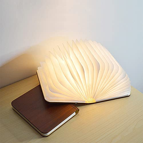 Hölzerne LED Buch Licht Faltbare Buchlampe, Dekorative Buchlicht Magnetisches USB Aufladbare Schreibtisch Lampe Geschenk Lichter Nachtlicht