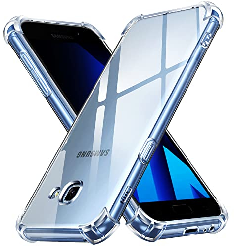 ivoler Klar Silikon Hülle für Samsung Galaxy A5 2017 mit Stoßfest Schutzecken, Dünne Weiche Transparent Schutzhülle Flexible TPU Durchsichtige Handyhülle Kratzfest Case Cover