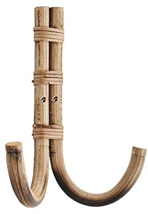 Madam Stoltz Wandregal aus Bambus mit 2 Haken