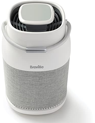 Breville purificador de aire de 360° Light Protect | Filtro True HEPA | Elimina hasta el 99,97 % del polvo, el humo y el polen, y mas | Indicador de sustitución del filtro | Panel de control táctil