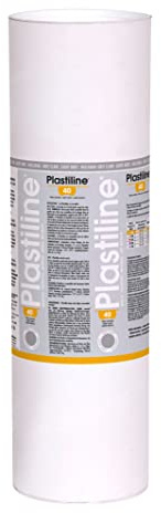 Plastiline 10640T - Plastiline tube - Modelling Paste, High Precision -Sculpting, Moulding - Hardness 40 (very soft) - 10 kg - Light grey shade. Made in France