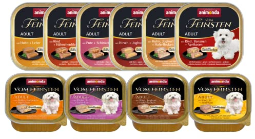 Animonda vom Feinsten Adult mit Schlemmerkern 11 x 150g Mix | ausgewogene, leckere & gesunde Ernährung auf höchstem Niveau | Garantierter 4 Sorten Mix