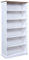Inter Link – Bücher Regal - Buffet-Schrank – Geschirrschrank – Esszimmerschrank – Sideboard - Regal - Landhausstil – Kiefer Massivholz FSC – 5 offene Regale - 90 x 38,1 x 190 cm – Westerland 5 – Weiß