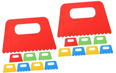 FOYTOKI 16 Stück Sandmalerei-Schaber, Zeichenschaber, Wandfarbe, Schaber, Kunstharz, Pigment-Tapetenschaber, flexibler Spachtel, Werkzeuge für Kinder, Lackschaber, Kunststoff, Zeichnen einer Linie,