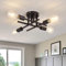 Comely Black Sputnik Ceiling Light, 4-Light E27 Industrial Ceiling Lamp, Flush Mount Ceiling Light Modern Chandelier for Bedroom, Dining Room, Kitchen, Hallway, Office