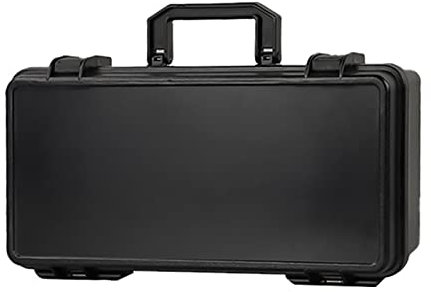 Werkzeugkasten Ausrüstungssicherheitsschutzkasten ABS-Kunststoff-Werkzeugkasten SLR-Kamera-Ausrüstungskasten Kunststoff-Werkzeugkasten (Farbe : Black, Size : 35.7x19.2x10cm)