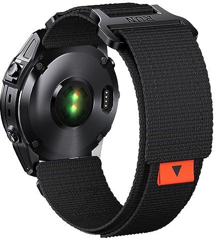 Für Garmin Fenix 6X Pro/6X/7X/5X/7X Pro/5X Plus Armband, 26mm Ersatzarmband für Instinct 2X, Fenix 3/3 HR, Descent MK1/MK2i/MK 2/MK 3, Epix Pro 51mm, Enduro/Enduro 2 (Schwarz)