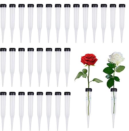 Qutsvosh Blumenröhrchen 50 Stück Kunststoff Blumenröhrchen für Blumen Wiederverwendbare Blumen Wasserröhren