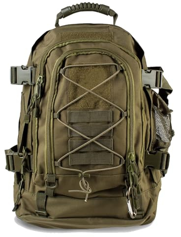 Miramrax Taktischer Rucksack Militär Armee Daypack - Assault Pack für Männer Molle Rucksäcke Bug Out Bag 3 Tage Pack für Wandern, Grün , 40L, Sport