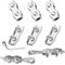 Serre Cable Acier Duplex Clips M6 6pcs Serre Cable Inox 6mm Pour Les Chantiers de Construction et Les Navires corde à linge (M6)